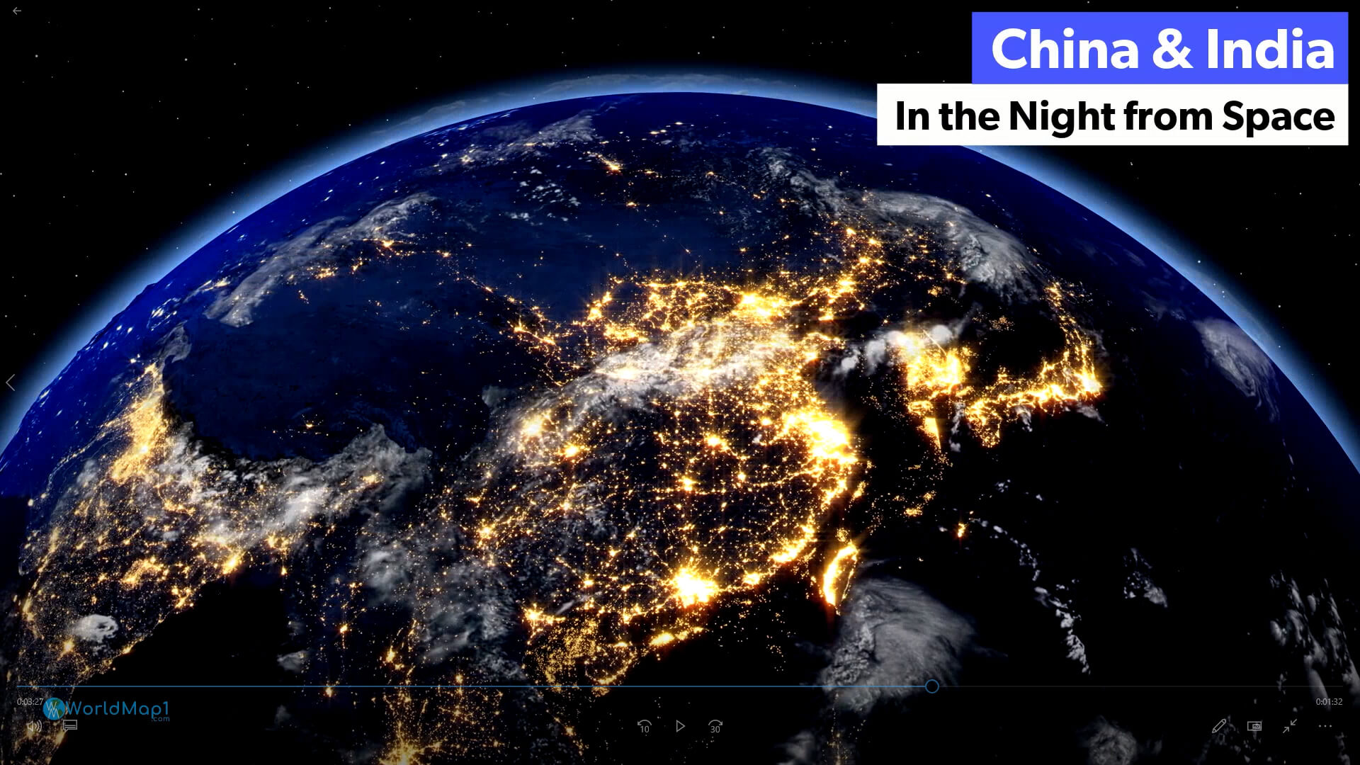 China and India in the Night from Space